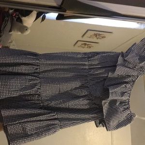 Minkpink gingham dress navy blue